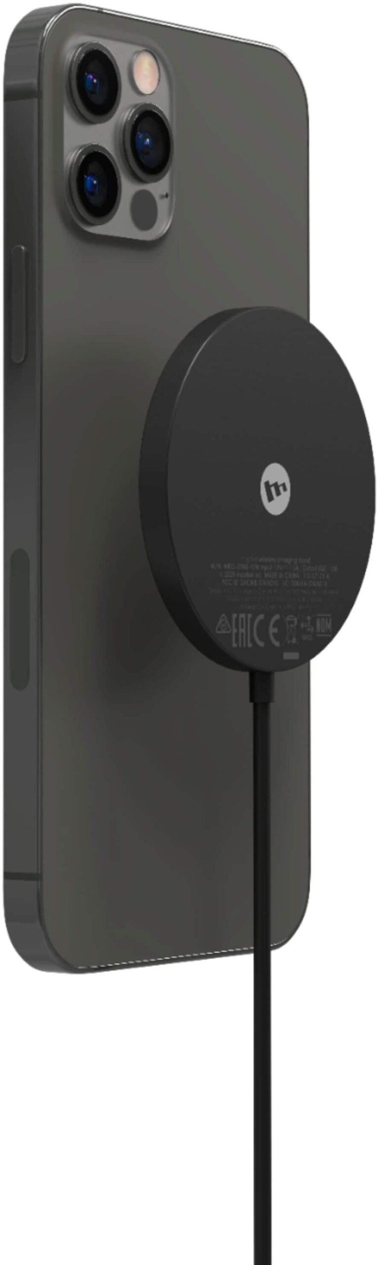 mophie - Snap+ 15W Fast Charge Wireless Charger with MagSafe Compatibility - Black