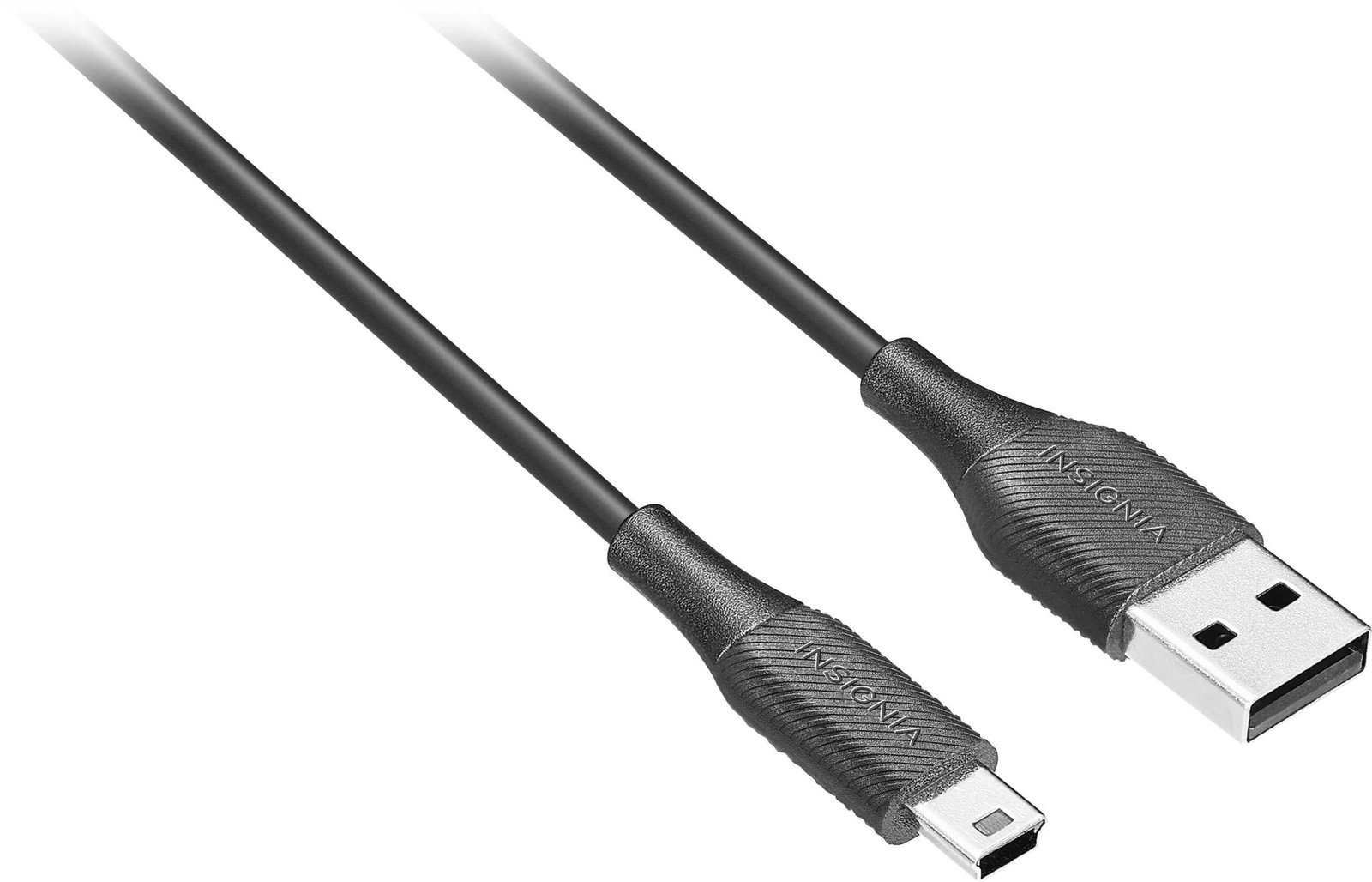 Insignia™ - 6' USB to Mini-B Charge-and-Sync Printer Cable - Black