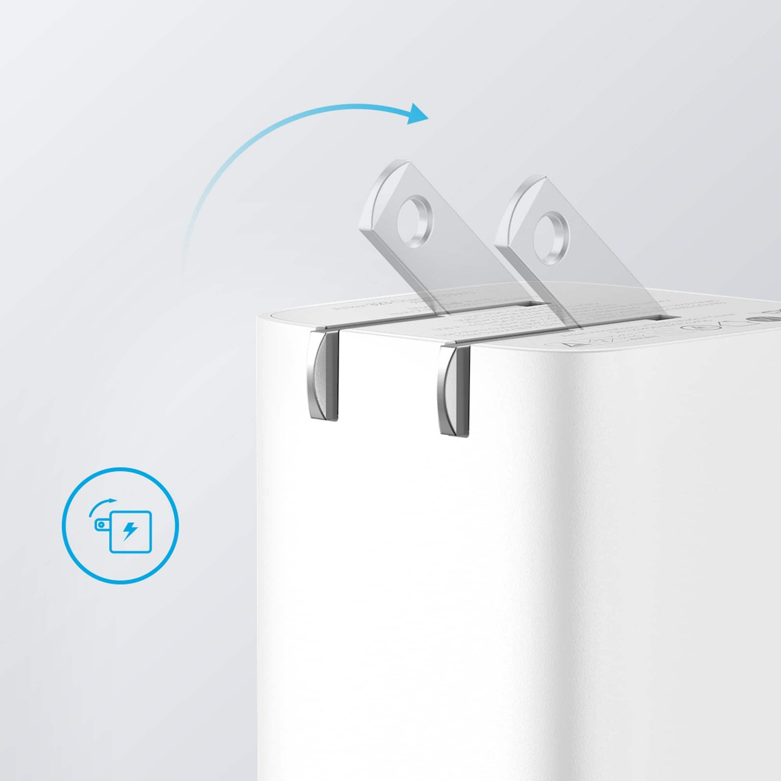 Anker - Wall Charger (32W, 2-Port) with 6 ft USB-C to Lightning Cable - White