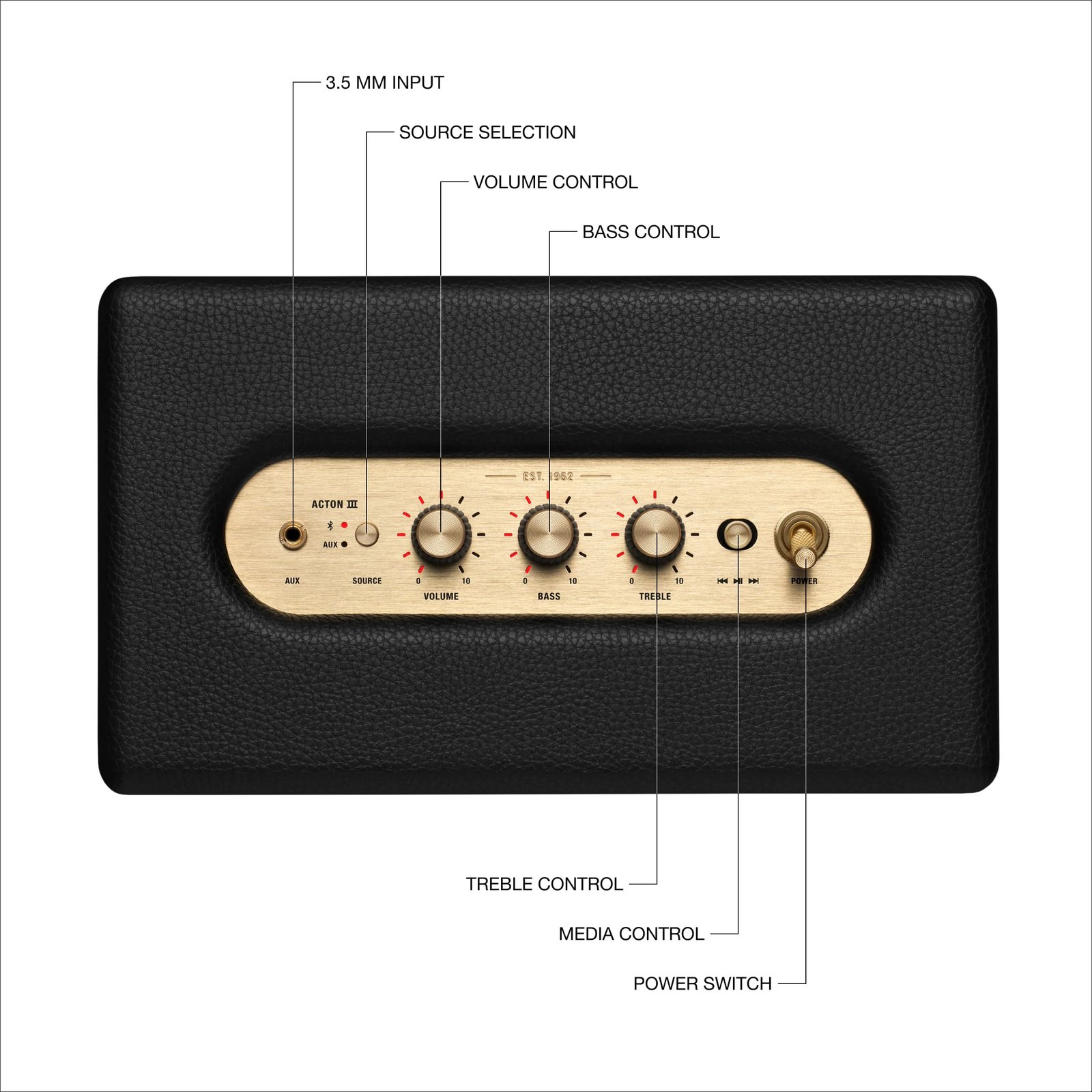 Marshall - Acton III Bluetooth Speaker - Black